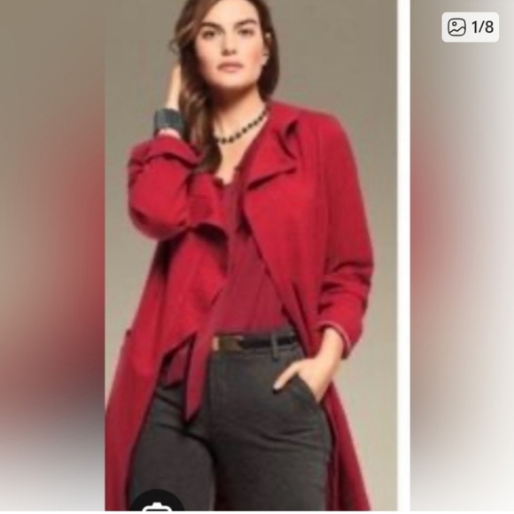 CAbi Jackets & Blazers - Cabi Red Houndstooth Celebration Women's Red Coat SZ Small